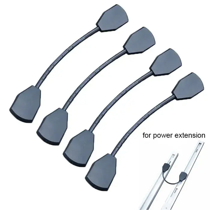 Modern black & silver ceiling track rail connector set kitchen light