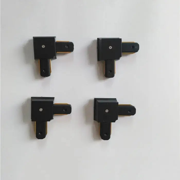 Modern black & silver ceiling track rail connector set kitchen light