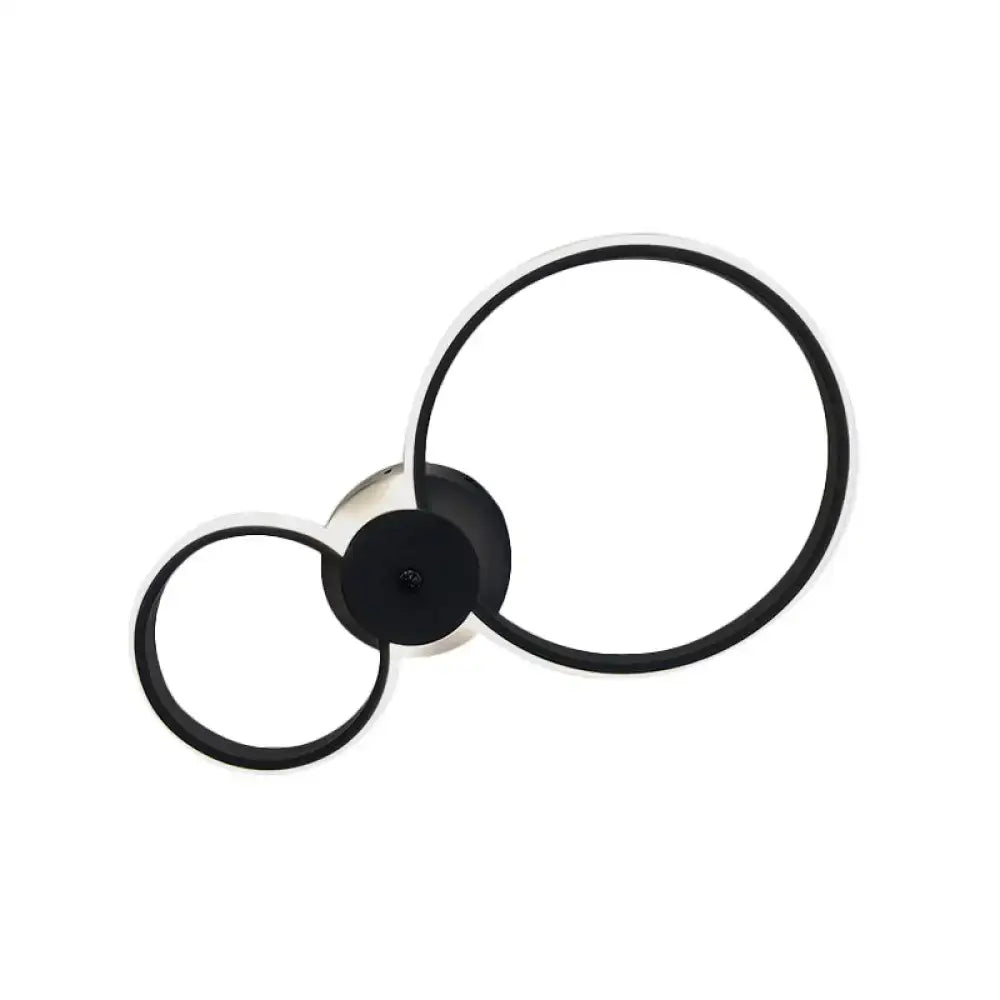 Modern black & silver led hoop wall lamp bedroom ceiling light