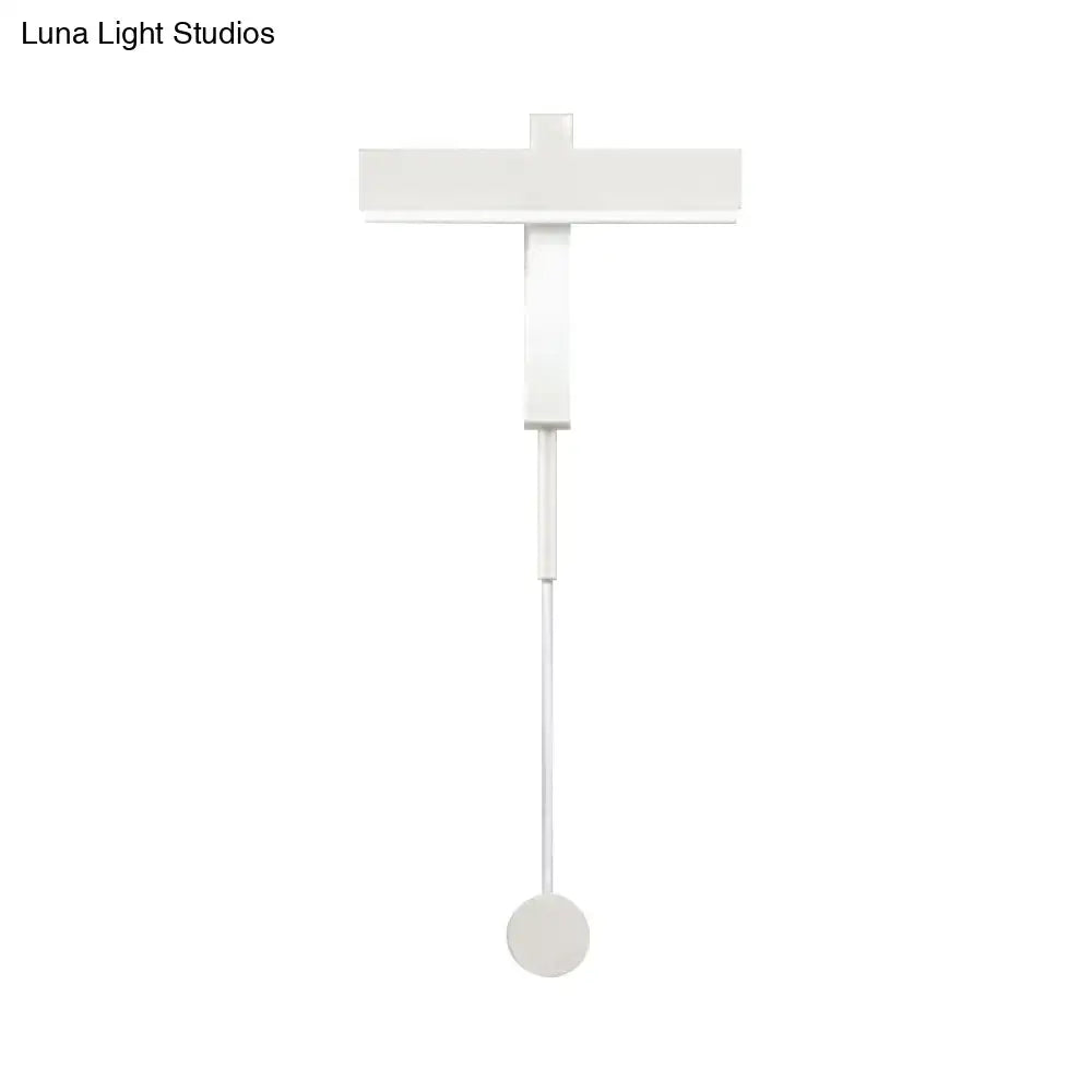 Modern black & silver led wall lamp with adjustable arm bedroom
