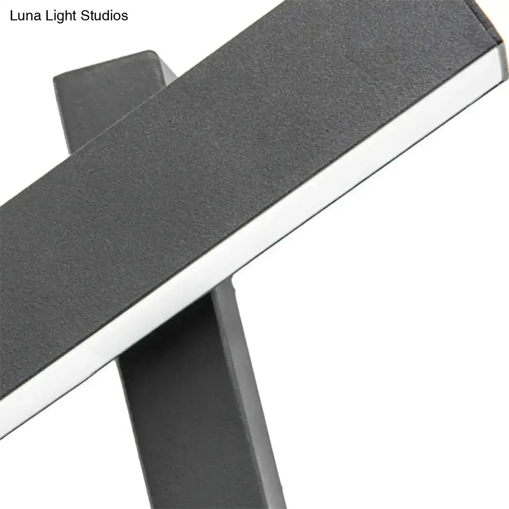 Modern black & silver led wall lamp with adjustable arm bedroom