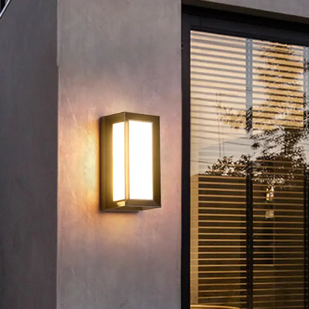 Modern black sound activated led wall sconce bedroom light