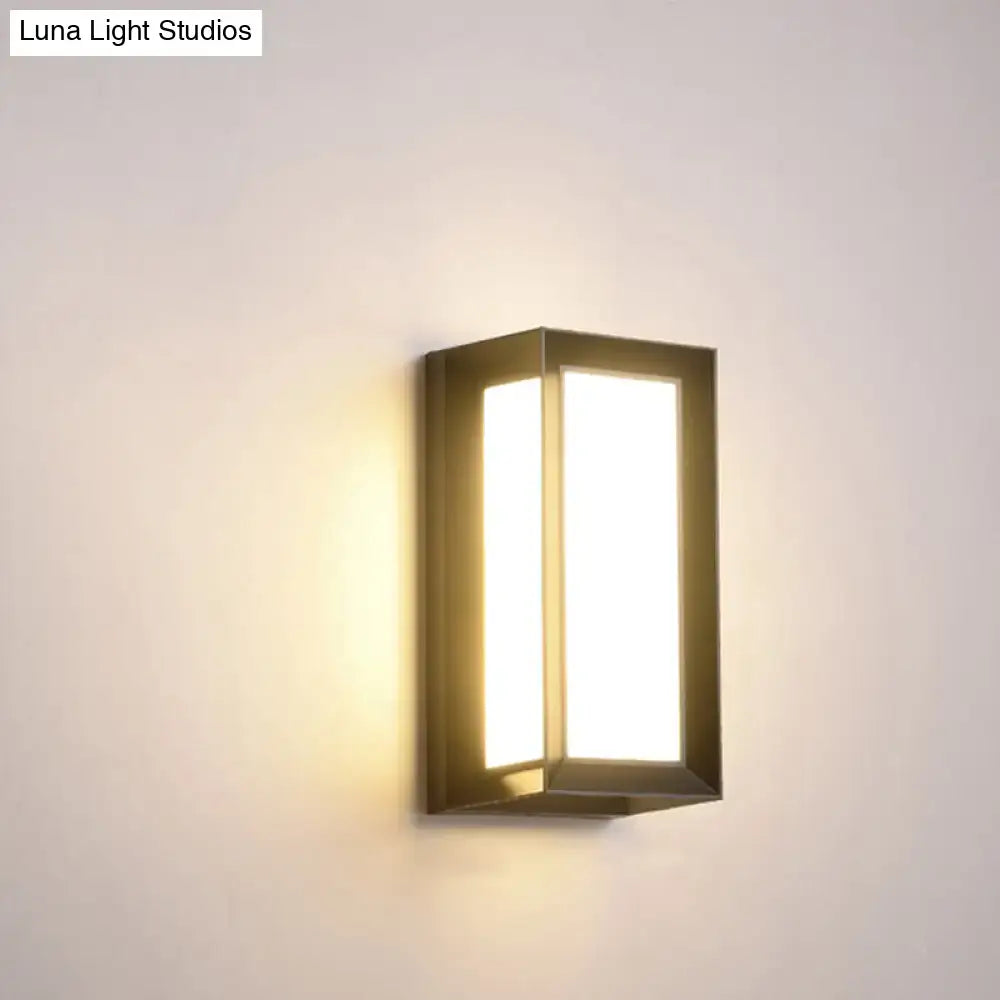 Modern black sound activated led wall sconce bedroom light