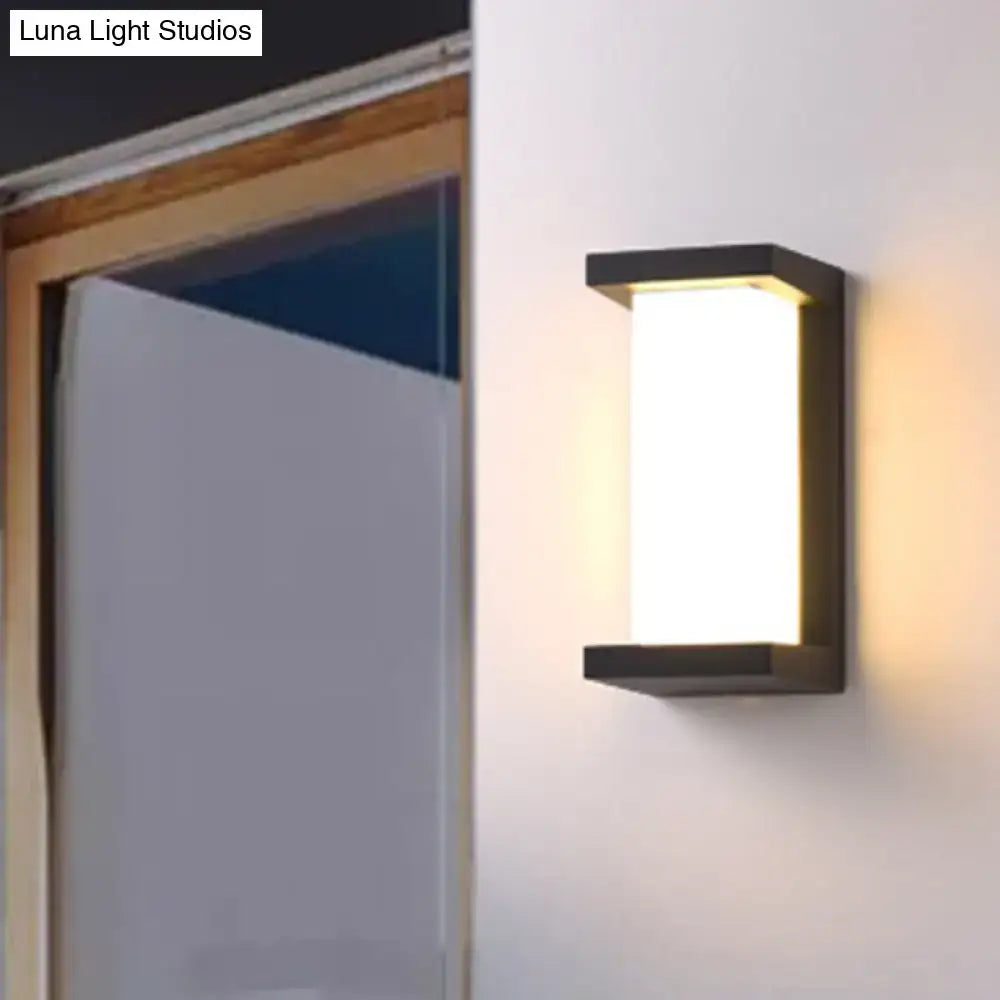 Modern black sound activated led wall sconce bedroom light
