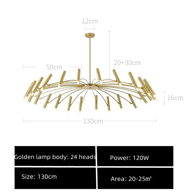 Modern black sputnik chandelier living room metal light fixture
