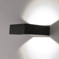 Modern black square led sconce light fixture for porch