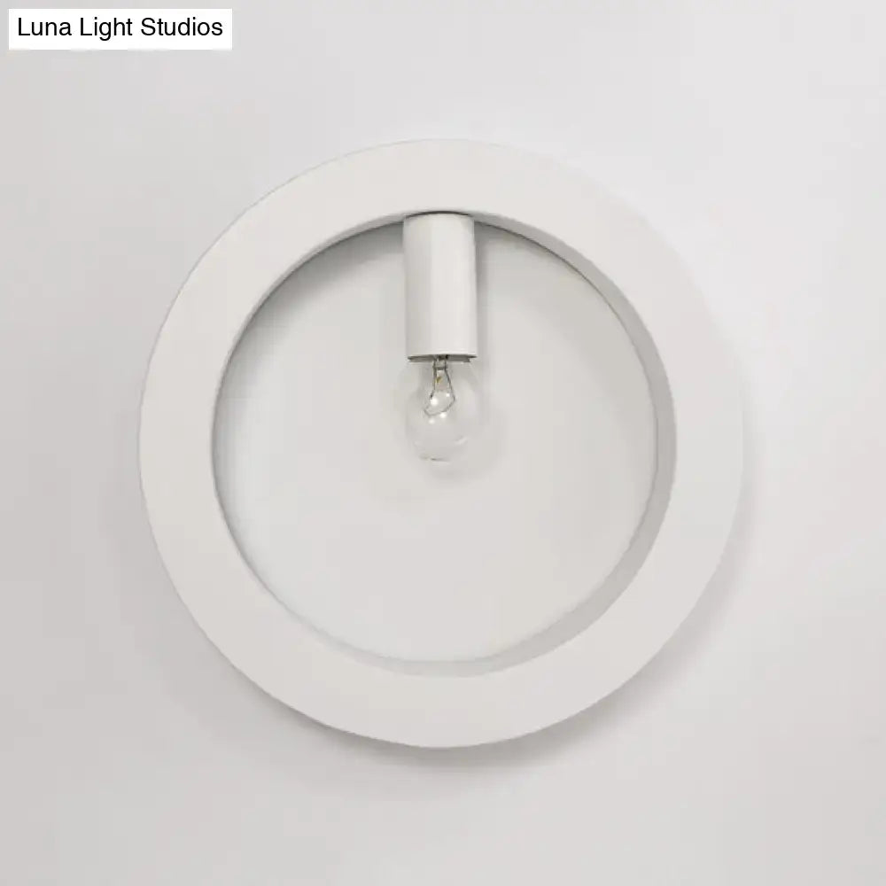 Modern black square wall sconce lamp bathroom frosted glass light