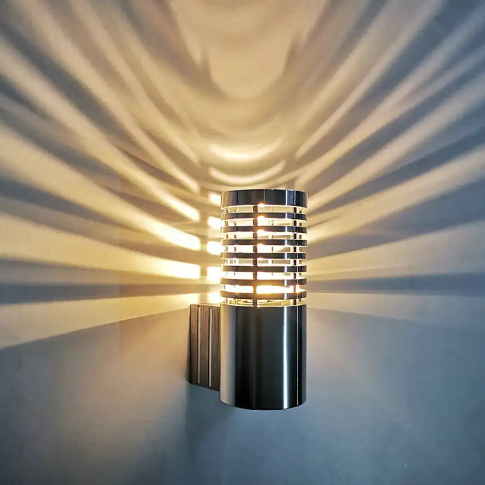 Modern black stacked ring wall lamp kit outdoor sconce