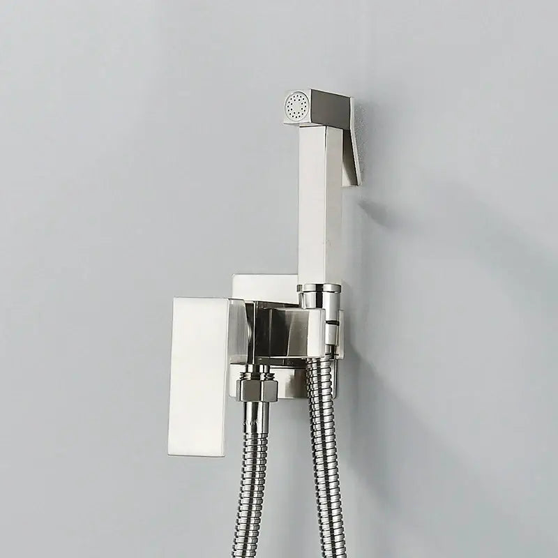 Modern black & stainless steel brass bidet faucet bathroom sprayer