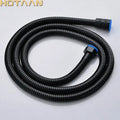 Modern black stainless steel flexible shower hose bathroom pipe