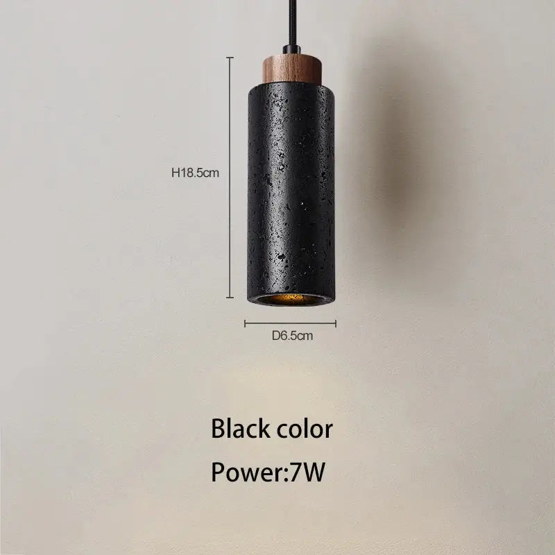 Modern black stone bedside chandelier bedroom pendant light