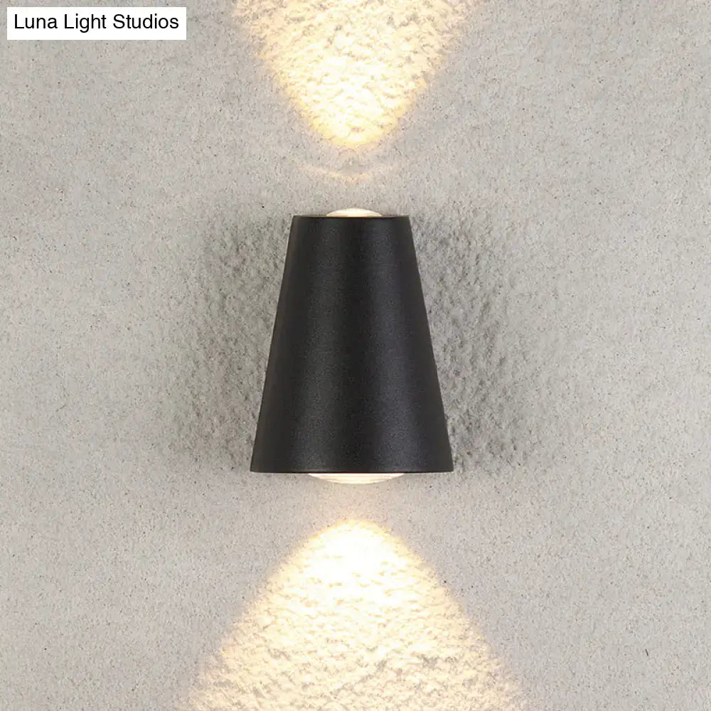Modern black trapezoid wall light garden maximum bulb wattage