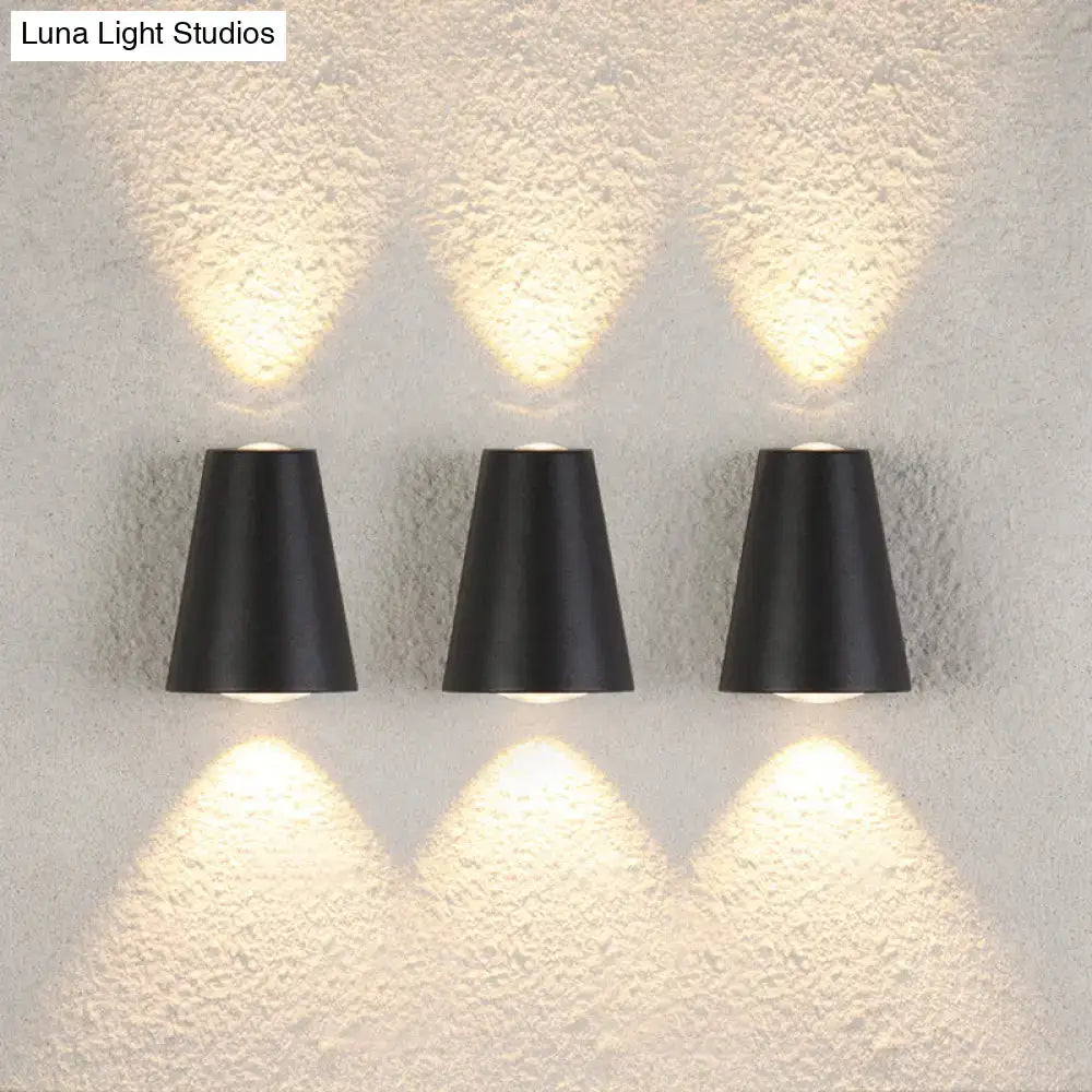Modern black trapezoid wall light garden maximum bulb wattage
