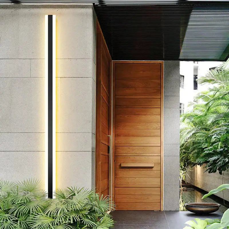 Modern black vertical led wall sconce living room ip65 waterproof