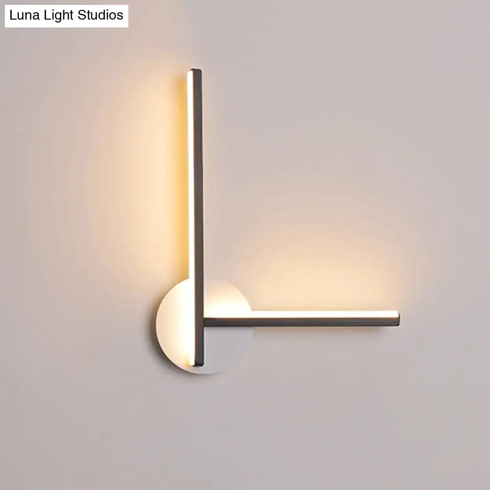 Modern black & white acrylic cross wall sconce bedroom warm white light