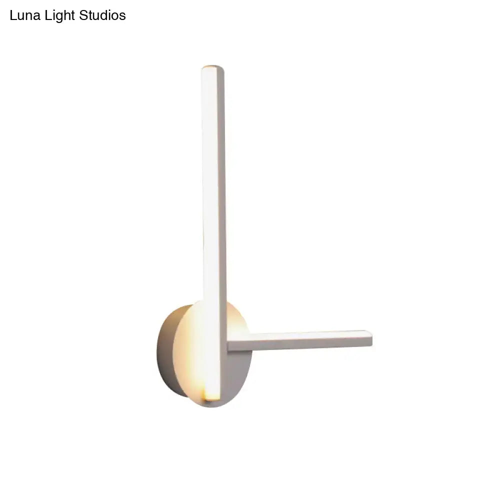 Modern black & white acrylic cross wall sconce bedroom warm white light