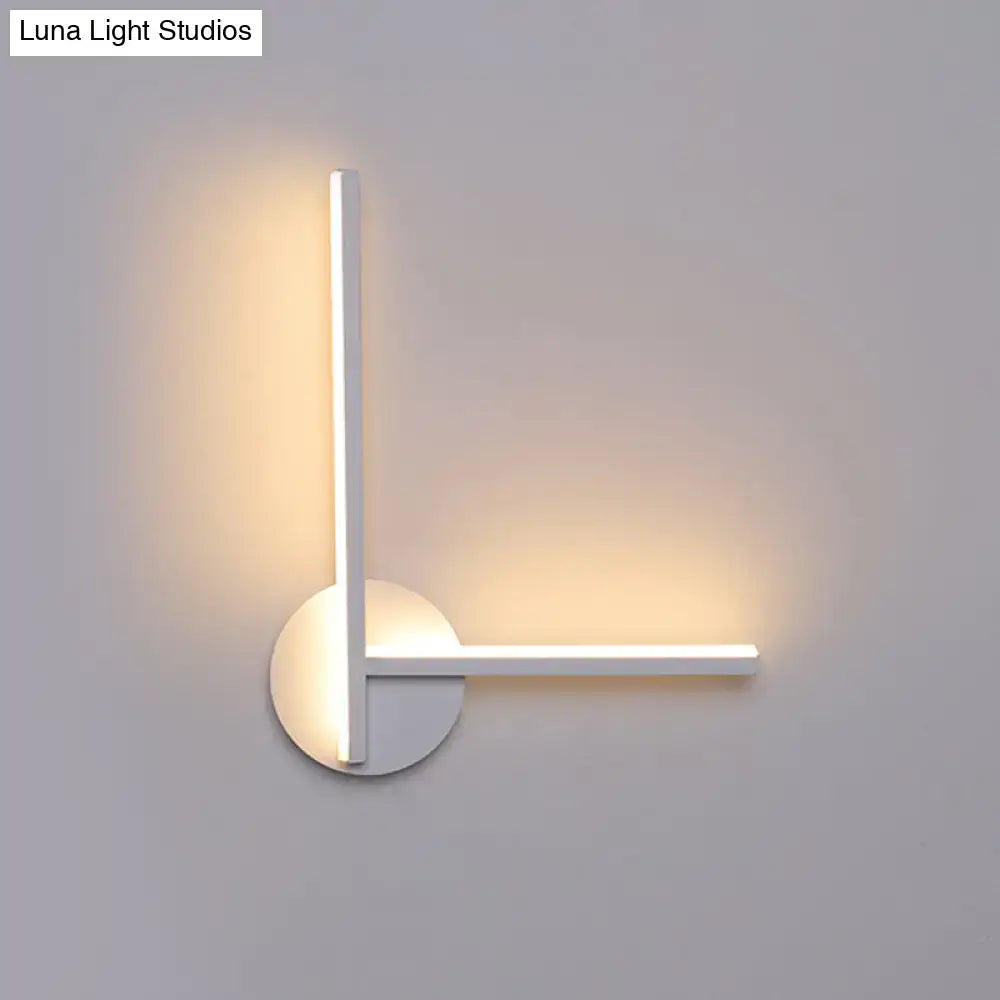 Modern black & white acrylic cross wall sconce bedroom warm white light