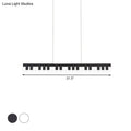 Black acrylic piano key chandelier lamp fixture by DecorBites modern LED ceiling light for kids rooms