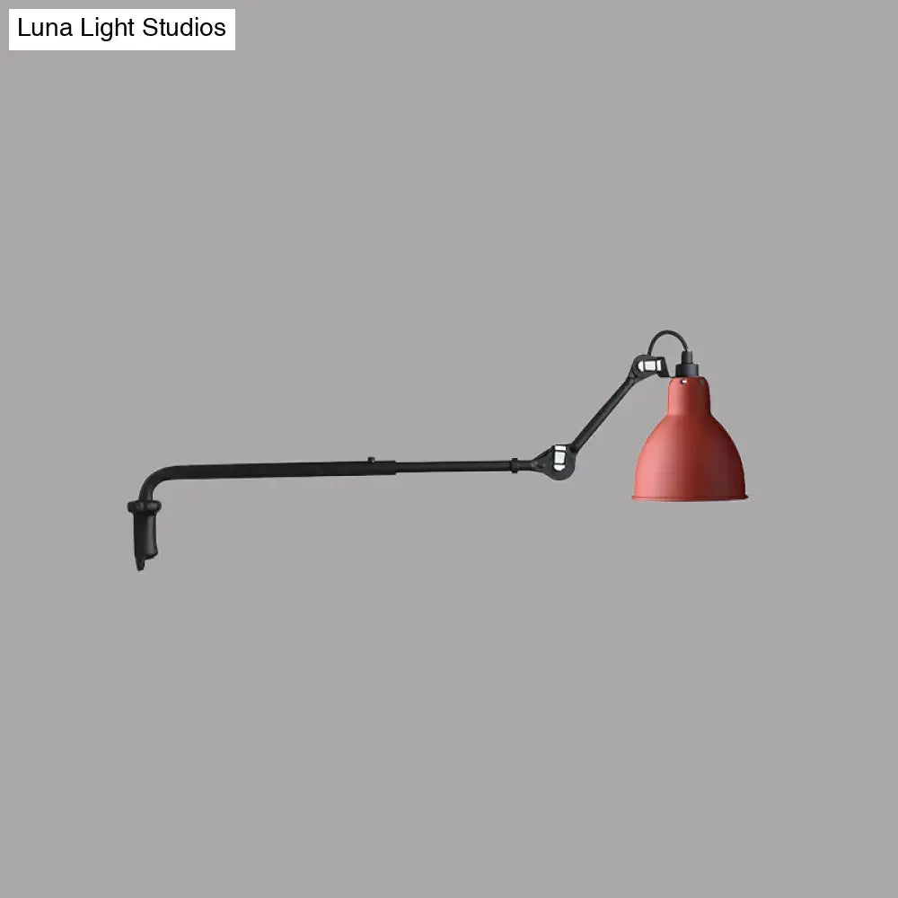 Modern black & white articulated bedroom wall lamp wired electric power