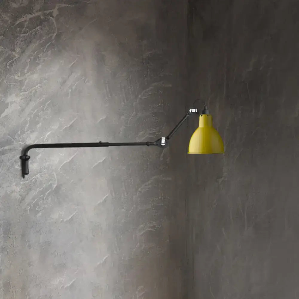 Modern black & white articulated bedroom wall lamp wired electric power