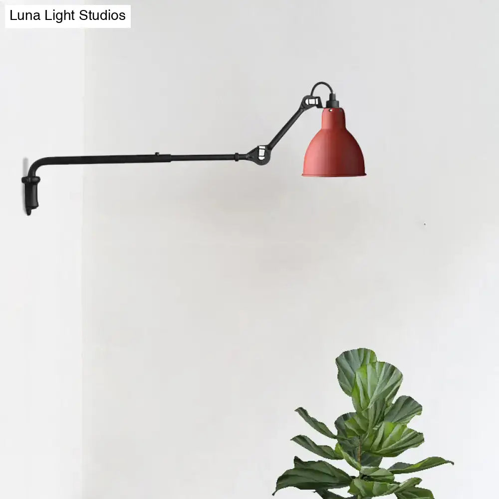 Modern black & white articulated bedroom wall lamp wired electric power