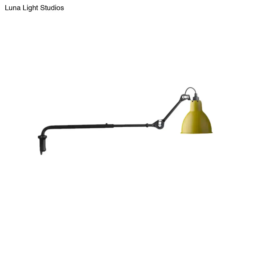 Modern black & white articulated bedroom wall lamp wired electric power