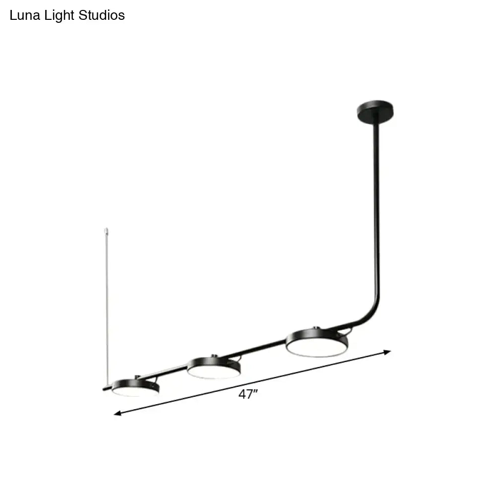Modern black & white chandelier dining room pendant light