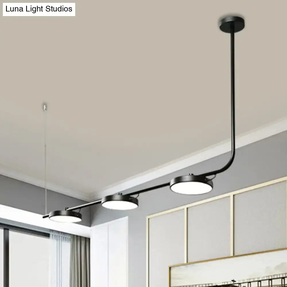 Modern black & white chandelier dining room pendant light