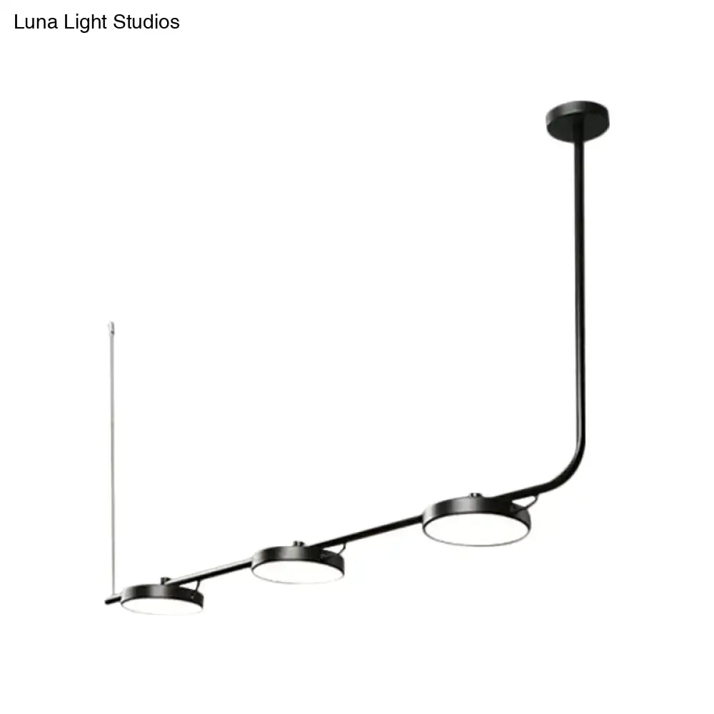 Modern black & white chandelier dining room pendant light