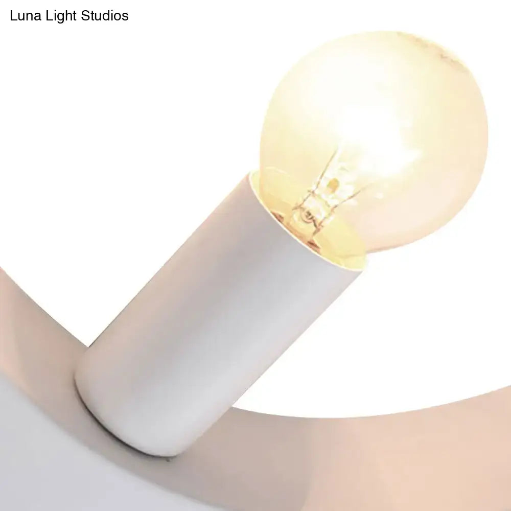 Modern black & white circle wall light bedroom sconce