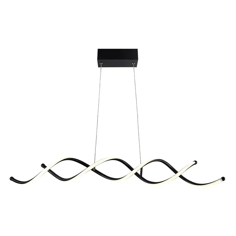 Modern black & white curved led pendant ceiling light dining room