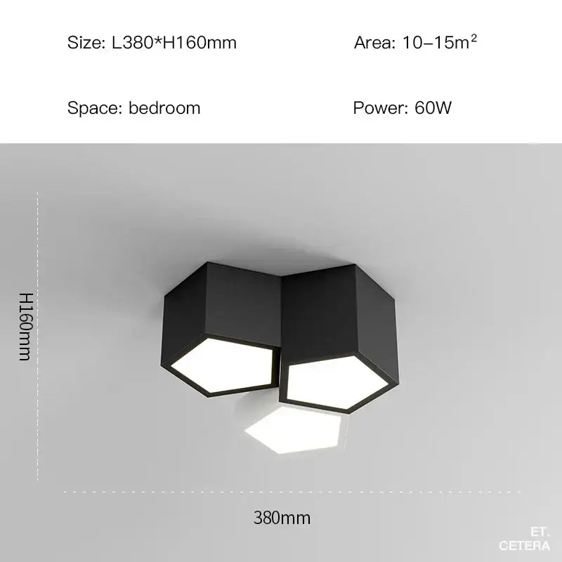 Modern black white diamond led chandelier living room pendant light