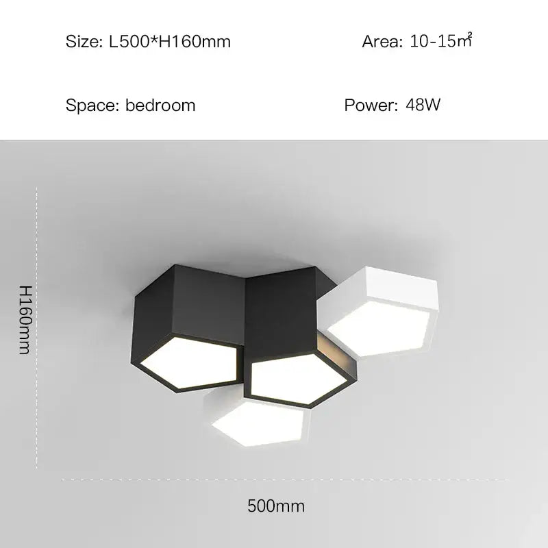 Modern black white diamond led chandelier living room pendant light