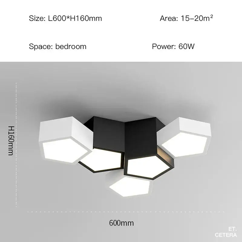 Modern black white diamond led chandelier living room pendant light