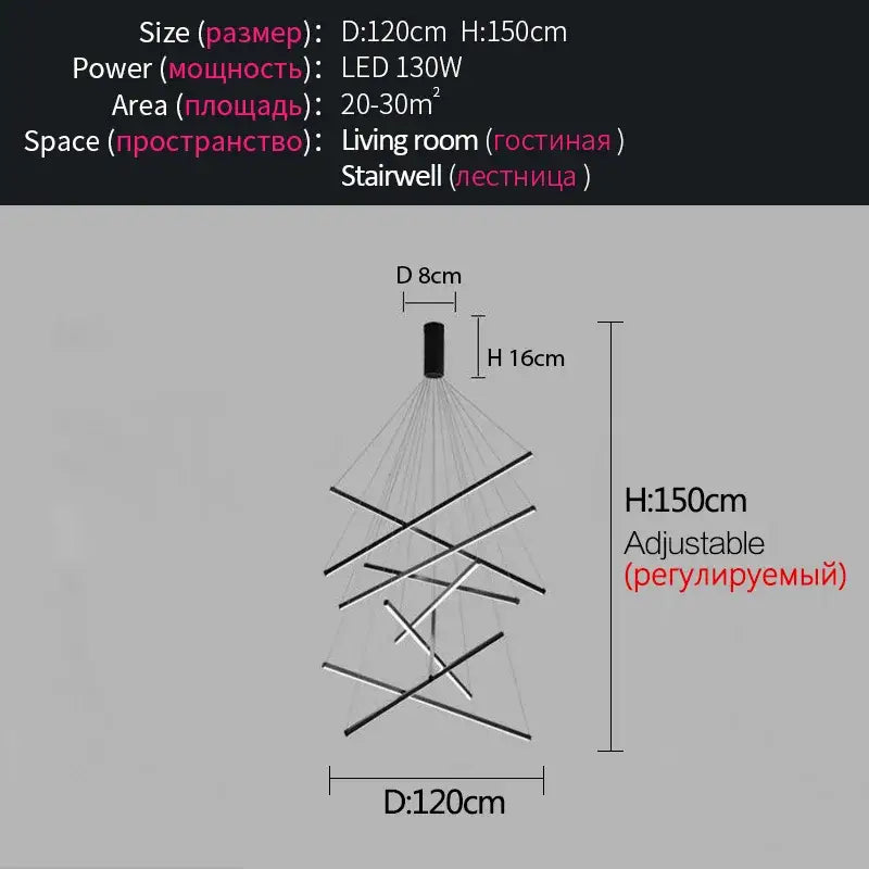 Modern black & white geometric led bedroom ceiling lamp