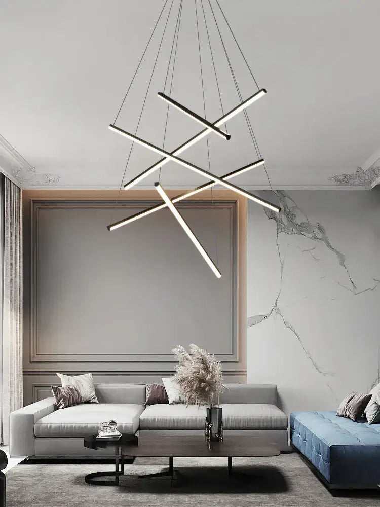 Modern black & white geometric led bedroom ceiling lamp
