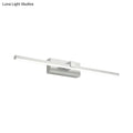 Modern black and white iron stick led bathroom lamp with sleek rectangular design and minimalist bulb base mounting bracket
