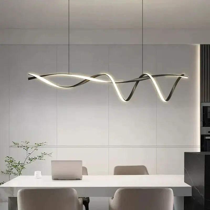 Modern black & white led chandelier – dining room pendant light