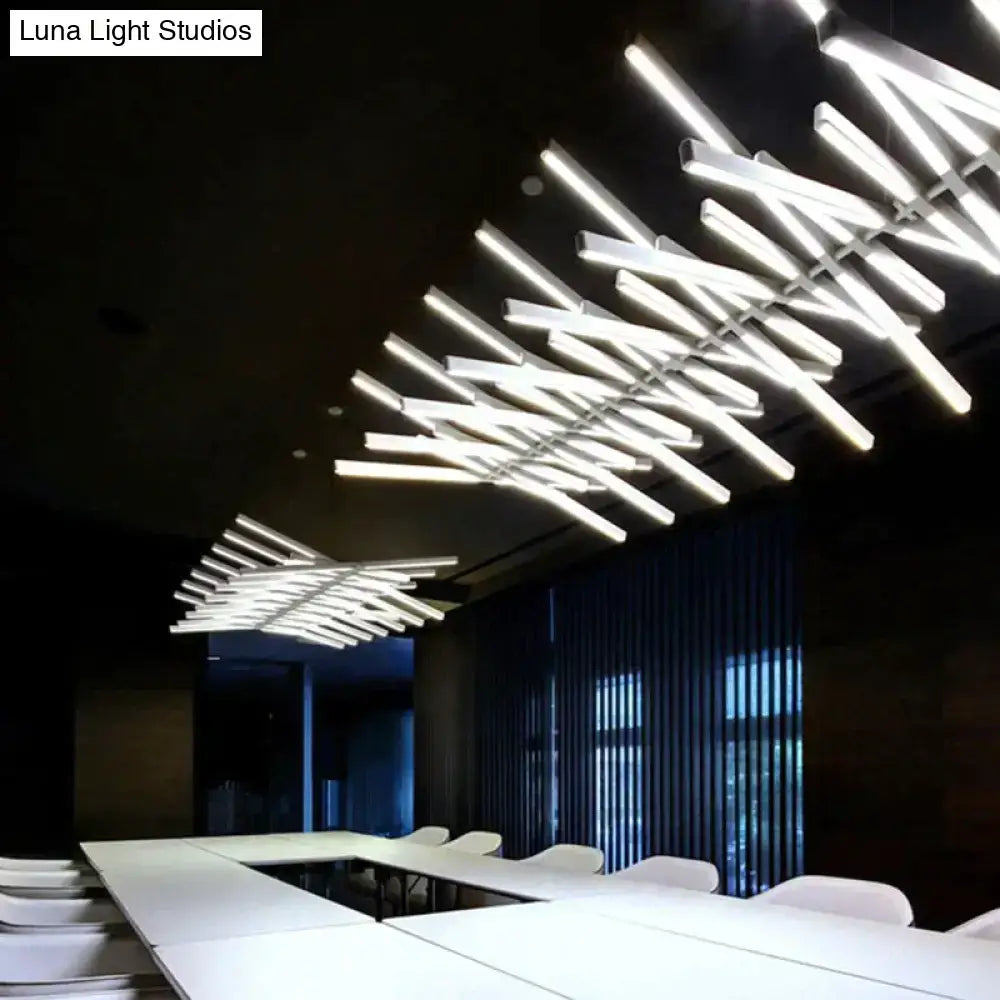 Modern black & white led chandelier – living room pendant light