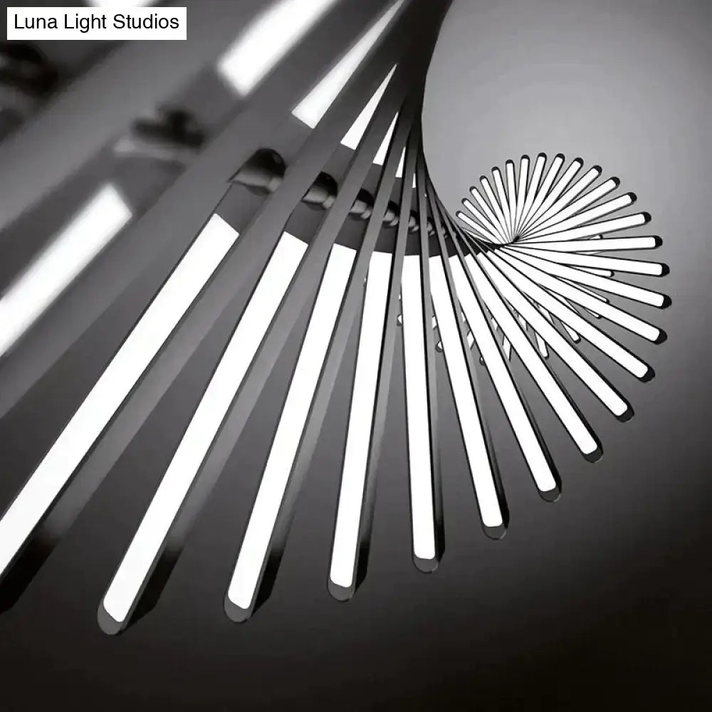 Modern black & white led chandelier – living room pendant light