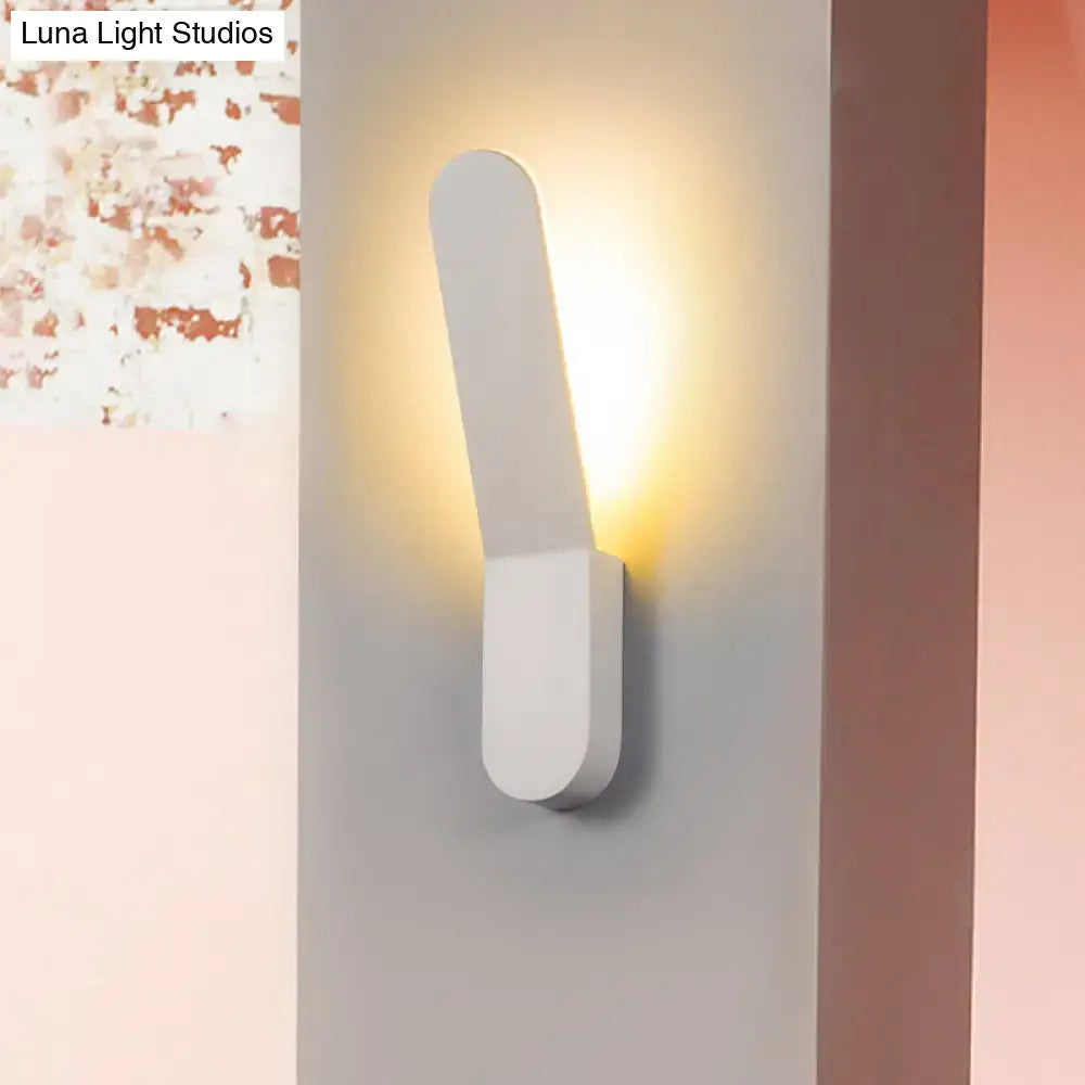 Modern black & white led lighting oval shape corridor wall sconce