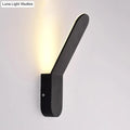 Modern black & white led lighting oval shape corridor wall sconce