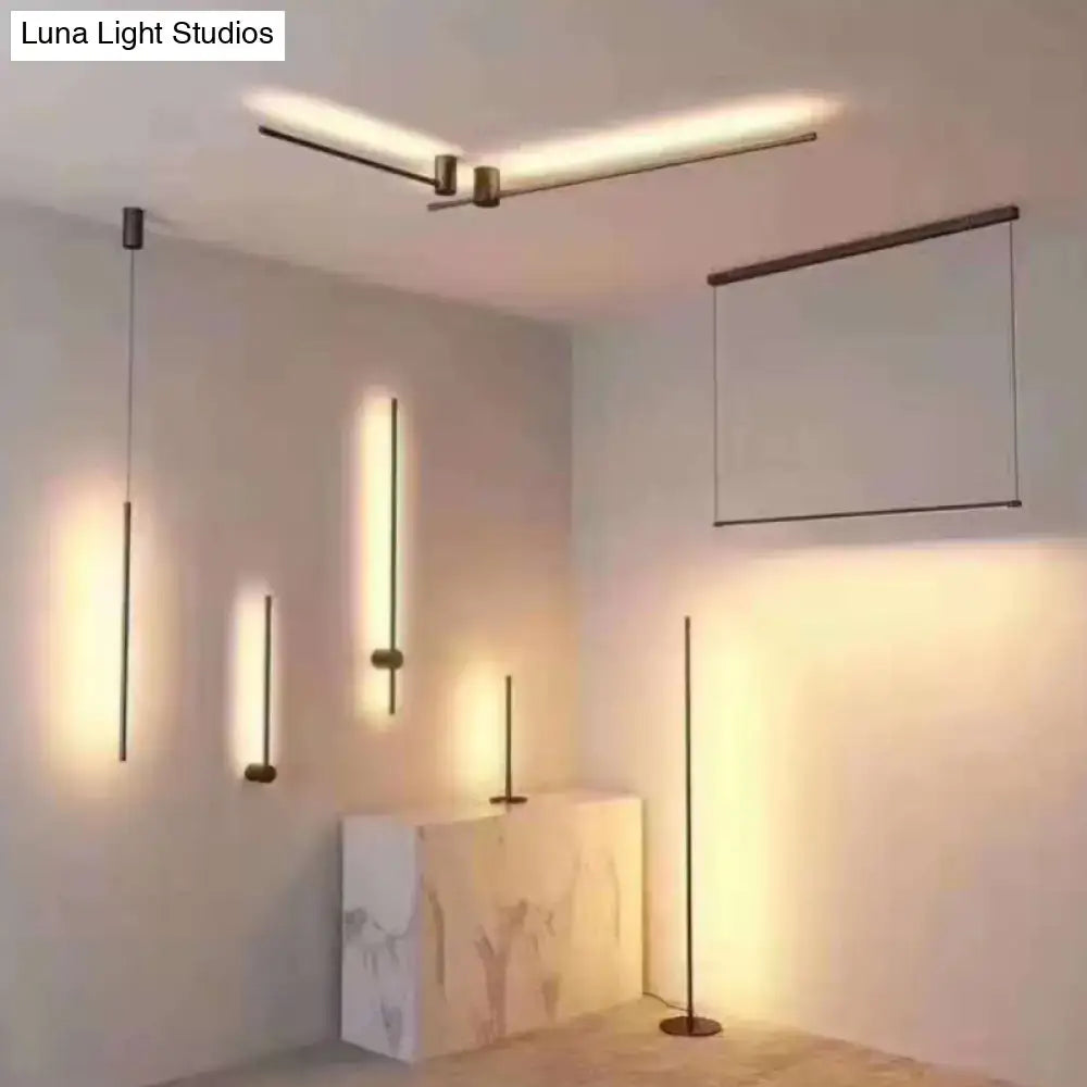 Modern black & white led metal wall sconce living room indoor lighting