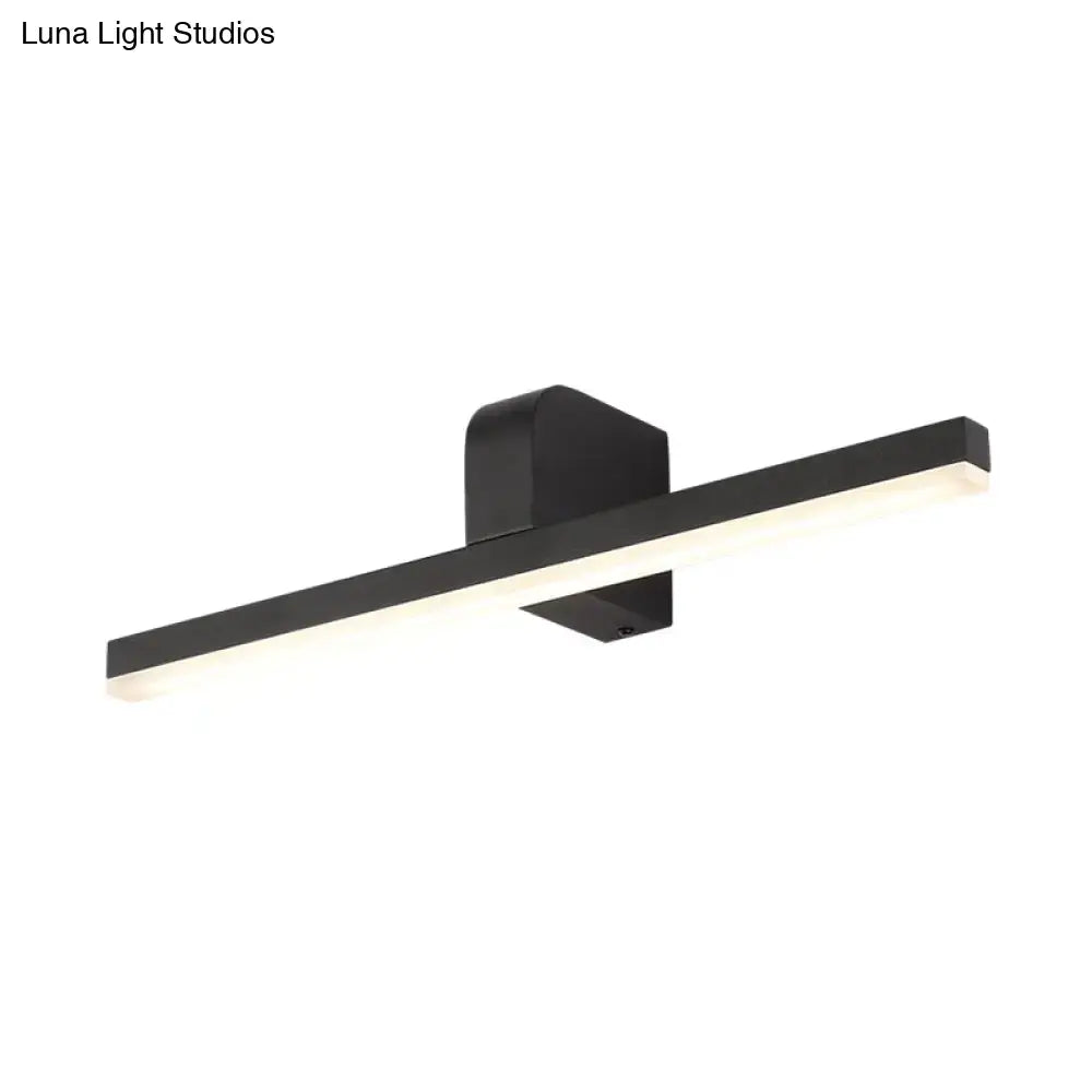 Modern black & white led vanity light – bathroom wall sconce