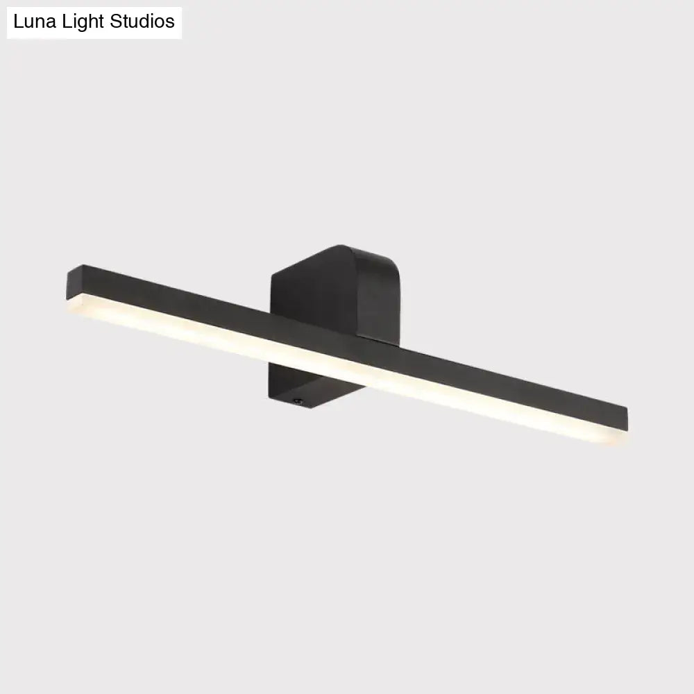 Modern black & white led vanity light – bathroom wall sconce