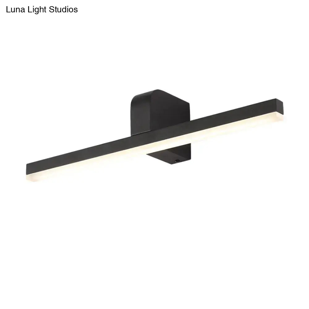 Modern black & white led vanity light bathroom wall sconce warm color temperature