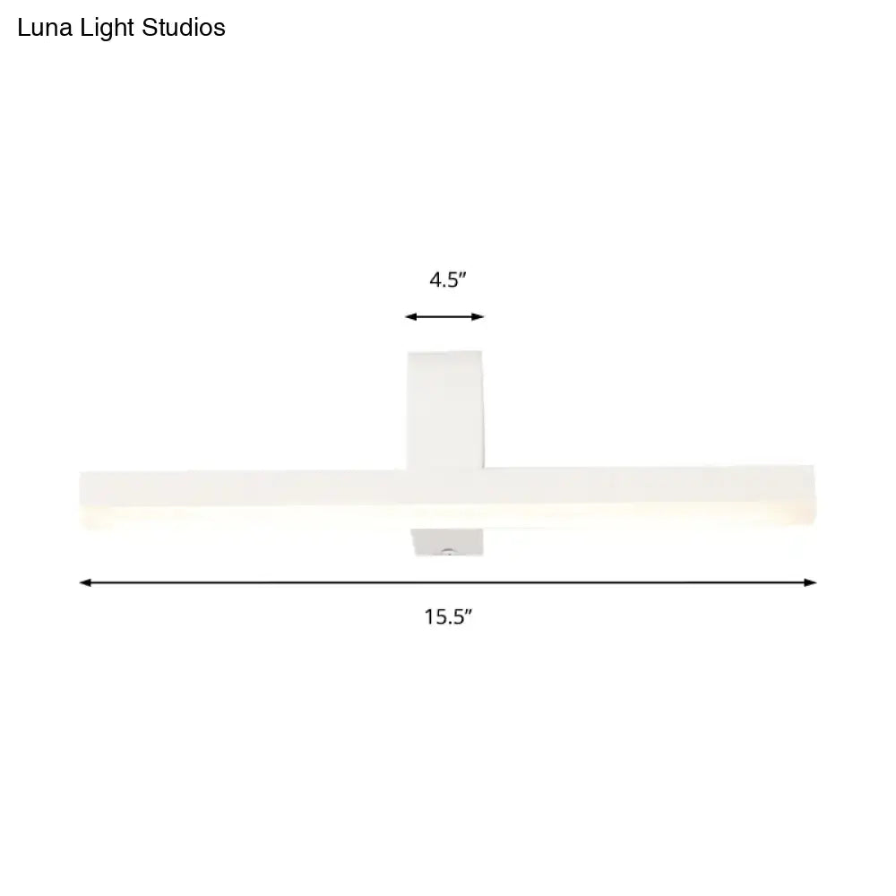 Modern black & white led vanity light bathroom wall sconce warm color temperature