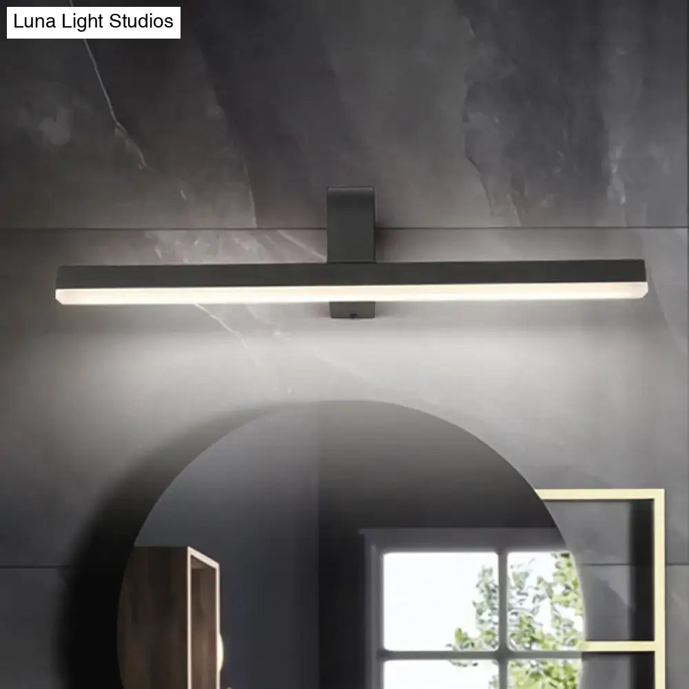 Modern black & white led vanity light bathroom wall sconce warm color temperature