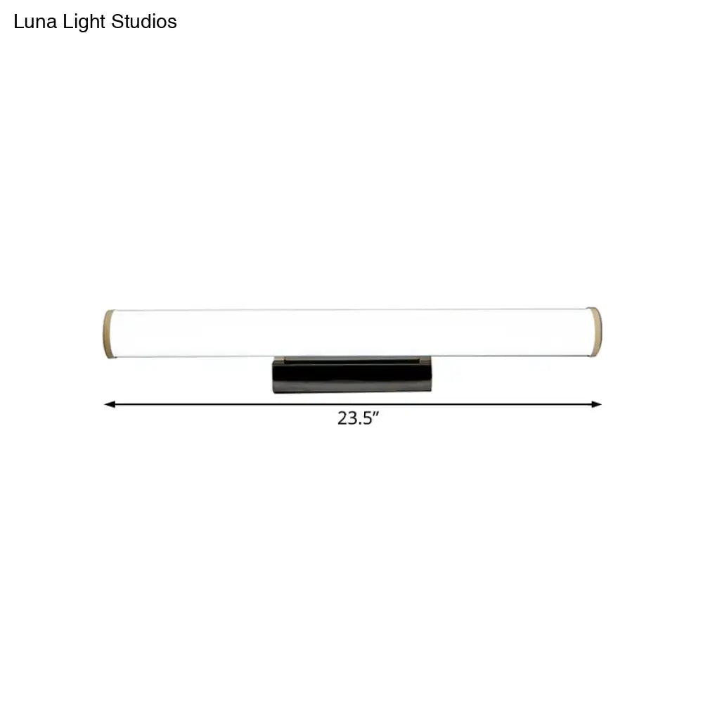 Modern black & white led vanity mirror light bathroom sconce