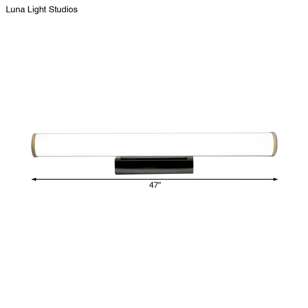 Modern black & white led vanity mirror light bathroom sconce